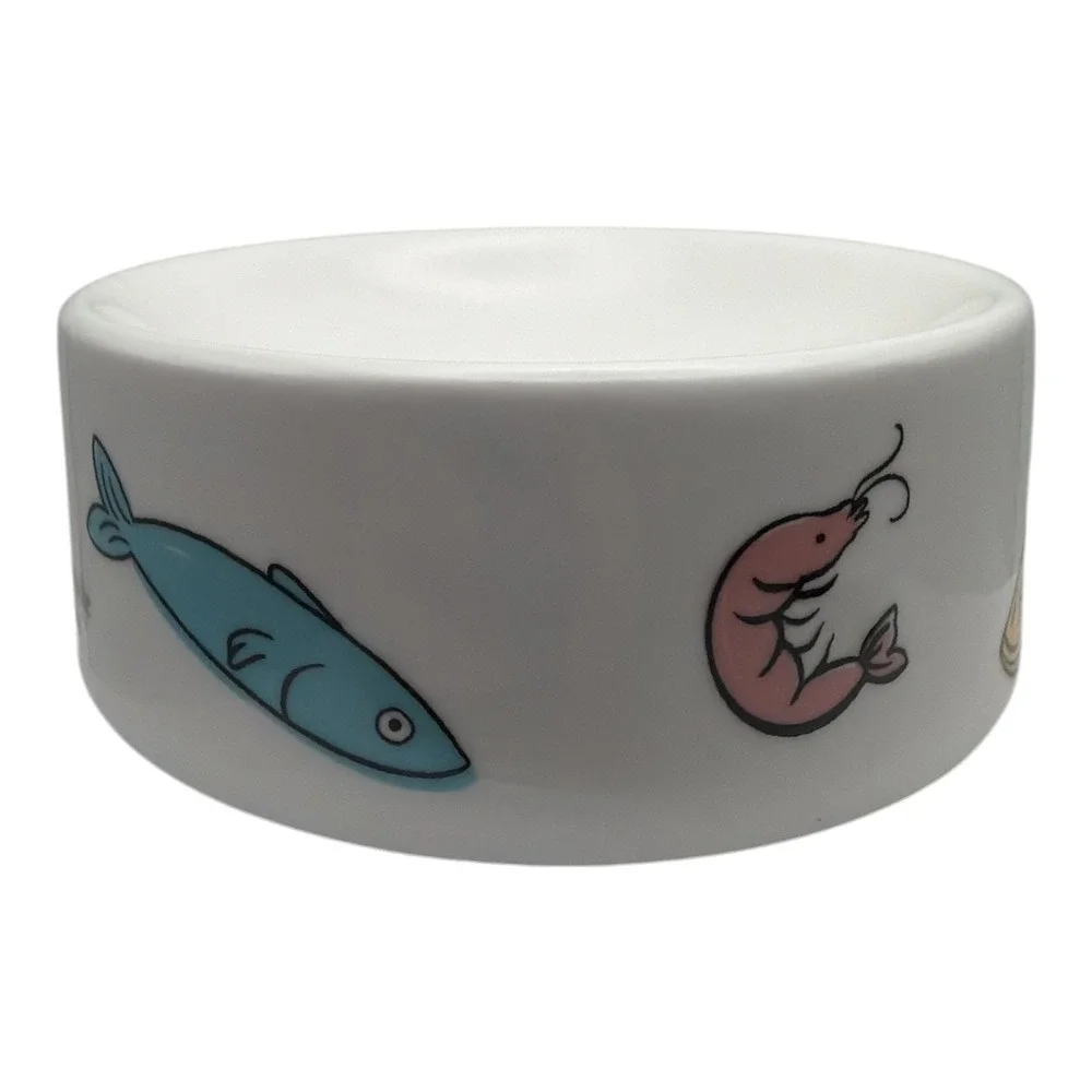 KATE SPADE CAT SEAFOOD TOSS Pet Food Bowl CAT Dog NEW